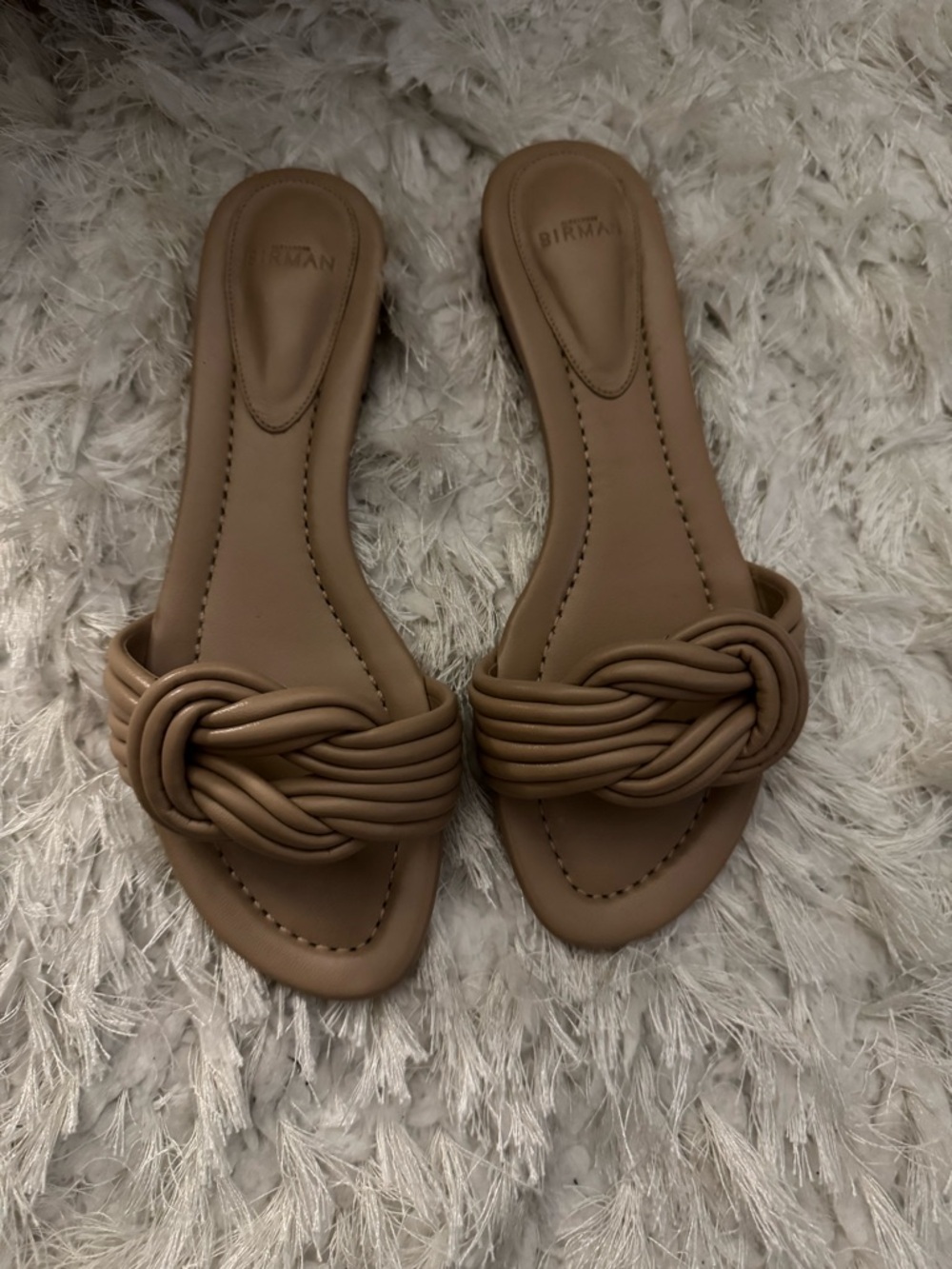 NEW! Alexandre Birman Nude Knot Slide Sandals